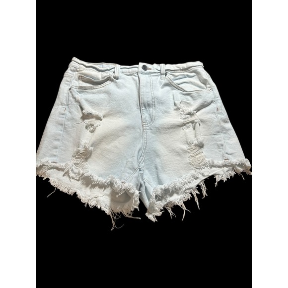 Kendall + Kylie Pants - Kendall + Kylie The Icon Short Light Wash Distressed Denim Cut Off Size 11/30